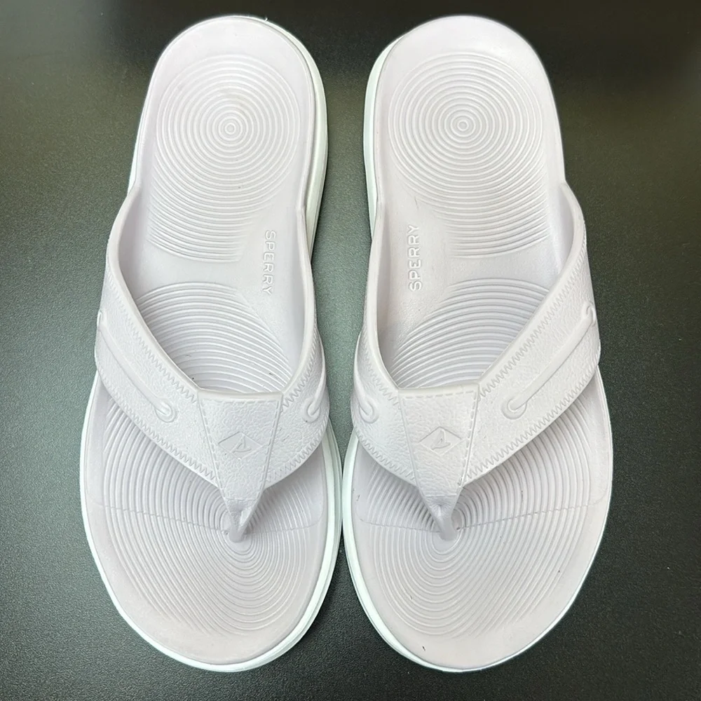 Sperry Windward Float Thong Flip Flops Sandals Sz 12 M Lilac Summer Comfy Beachy